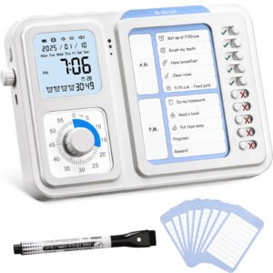 3-in-1 Visual Timer & ADHD Tool for Kids, ADHD Task Timer with Chore Chat Board Schedule