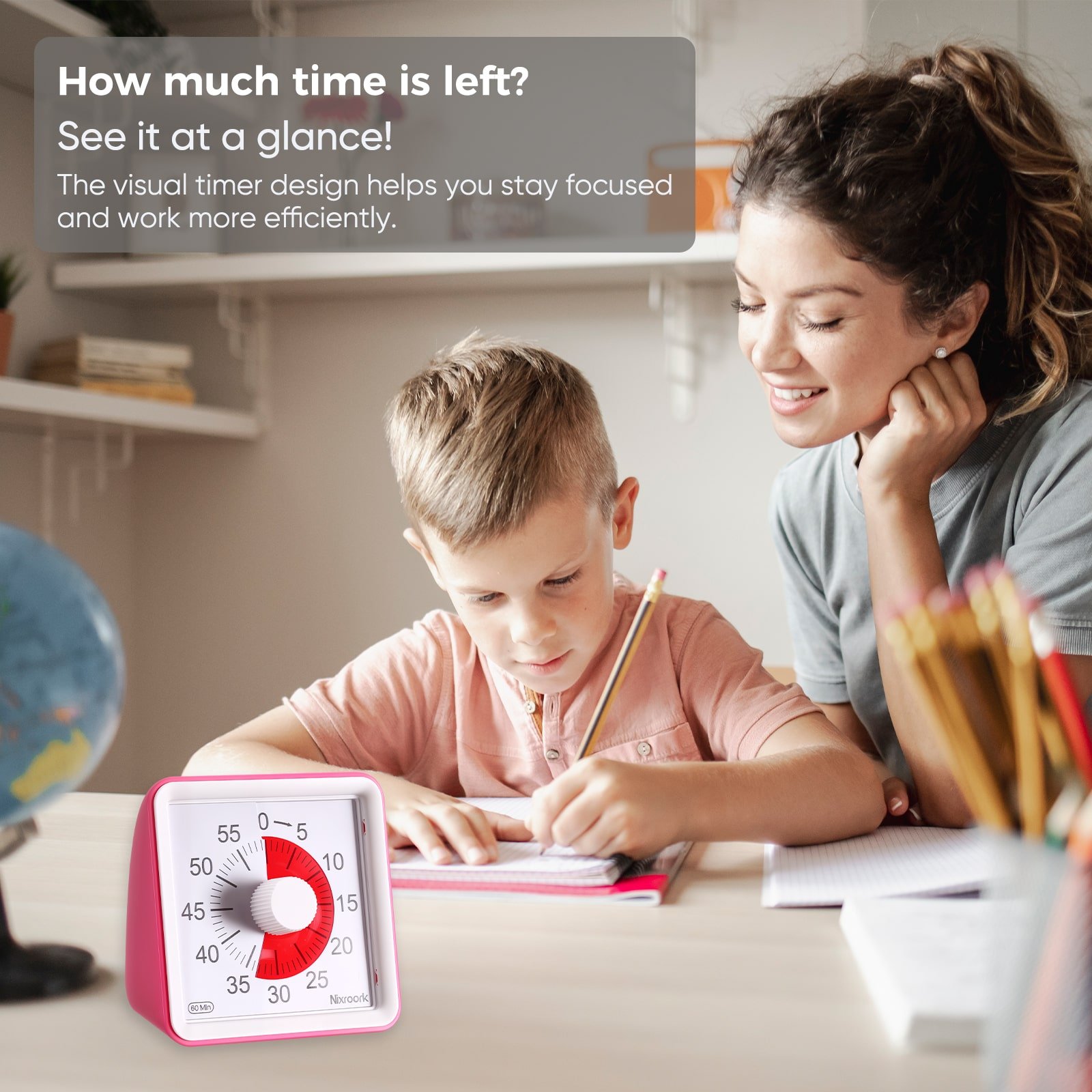 60 Minute Visual Timer, ADHD Timer for Kids, Countdown Timer - Image 2
