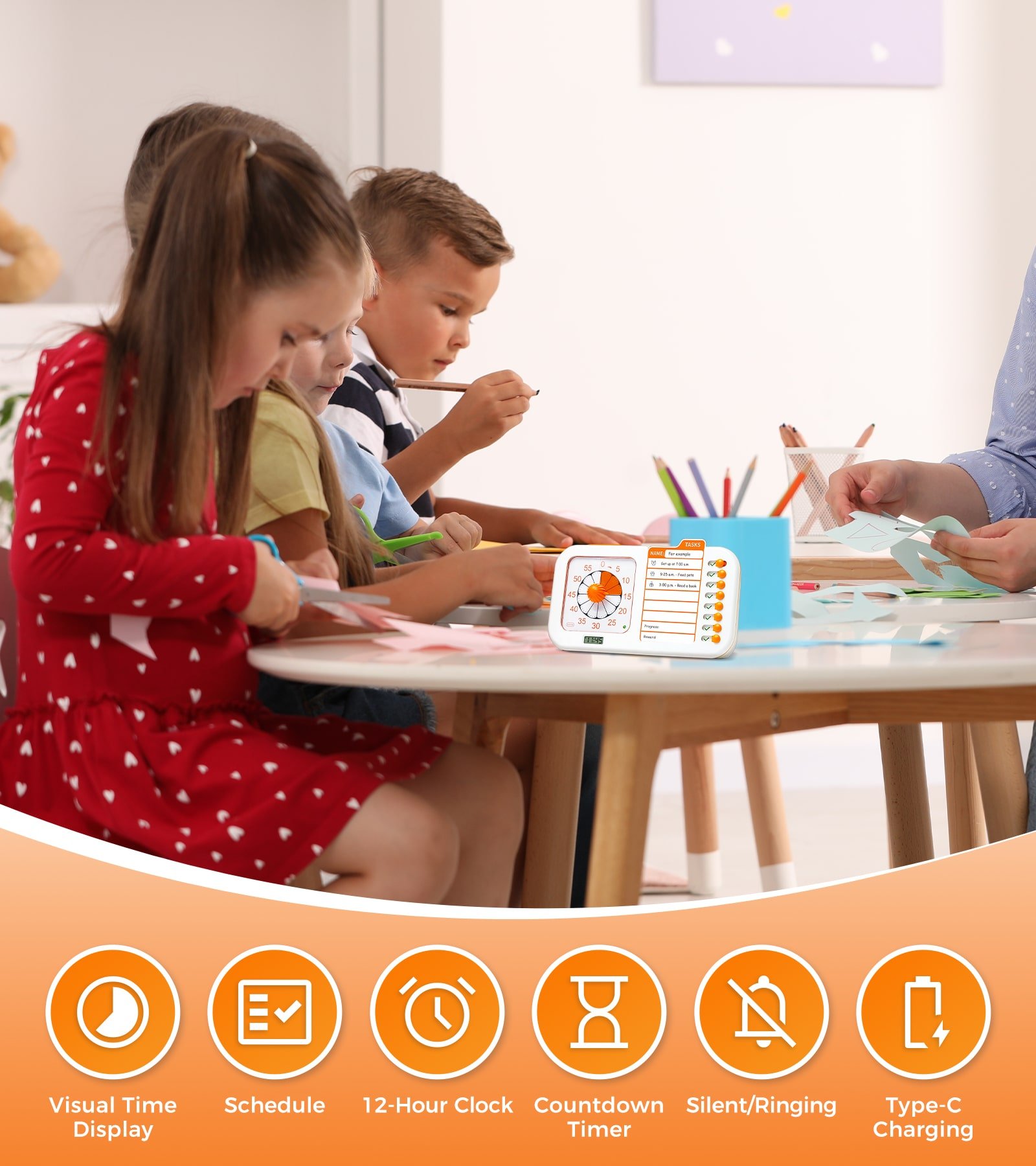 3-in-1 Visual ADHD Timer for Kids & Adults with Planning Board - Image 3