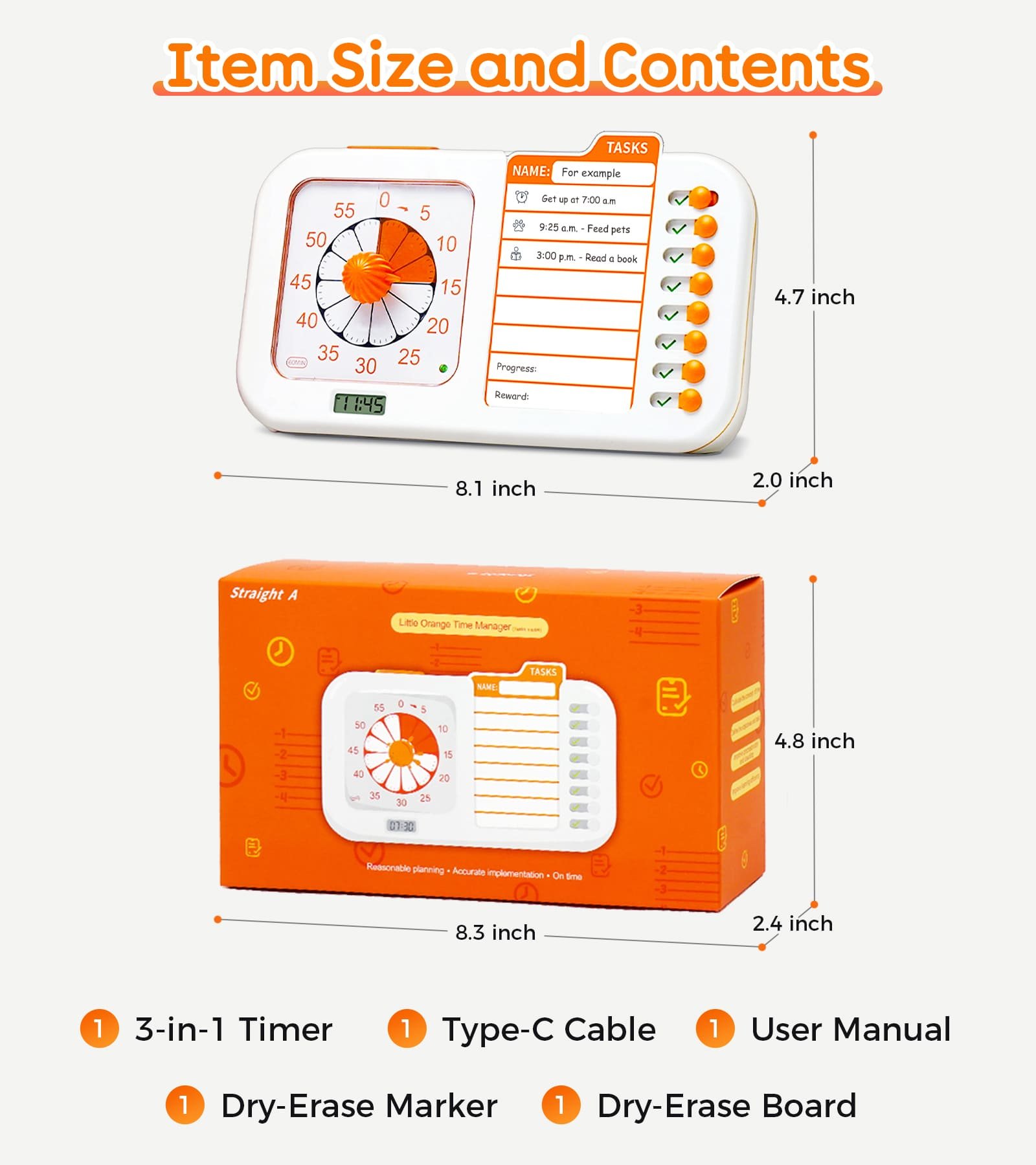3-in-1 Visual ADHD Timer for Kids & Adults with Planning Board - Image 9
